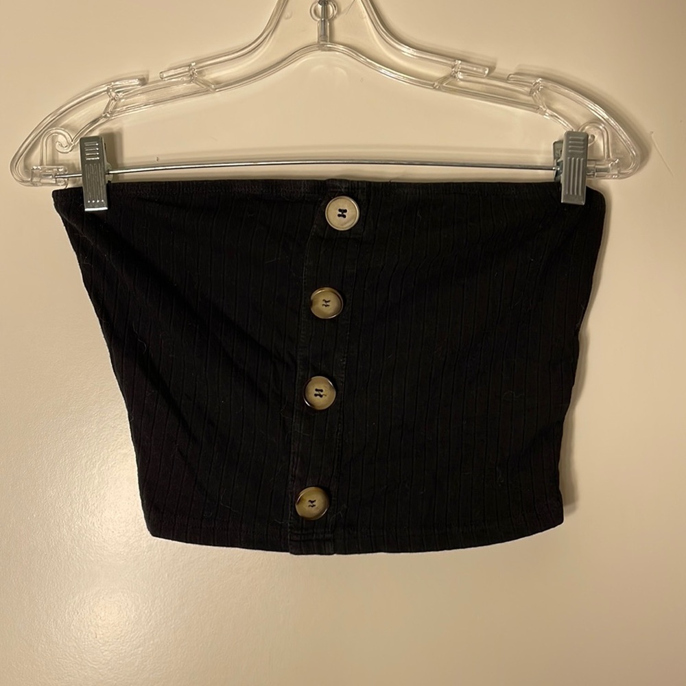 SHEIN Women’s Black Button Tube Top